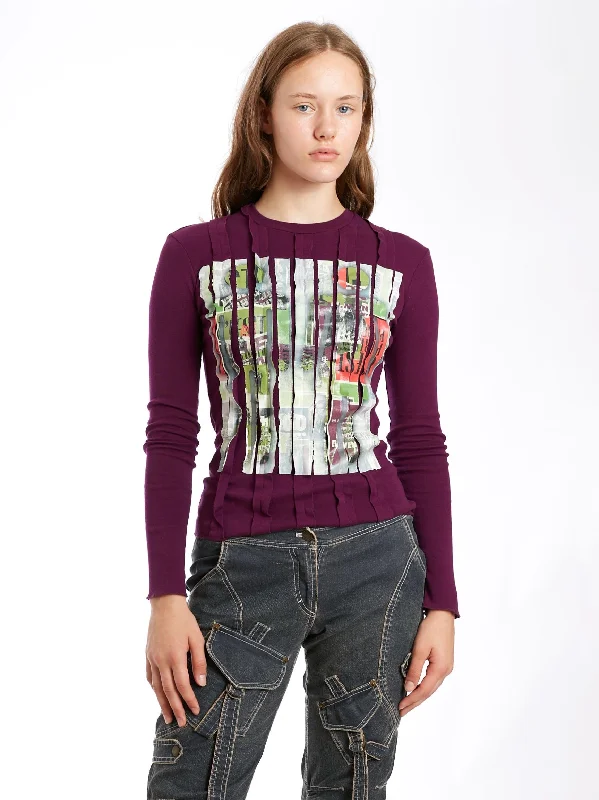 Gaultier Deconstructed Jersey Boat Neck Jersey Shirt