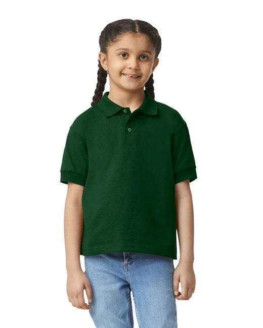 Gildan Youth 6 oz., 50/50 Jersey Polo G880B Navy Blue Jersey Tee