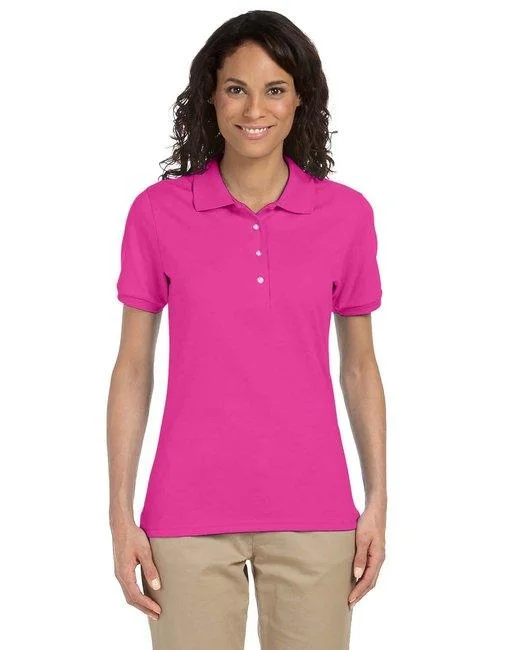 Jerzees Ladies' SpotShield  Jersey Polo 437W Ribbed Jersey Tee