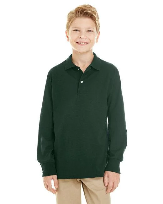 Jerzees Youth SpotShield  Long-Sleeve Jersey Polo 437YL Animal Print Jersey Tee