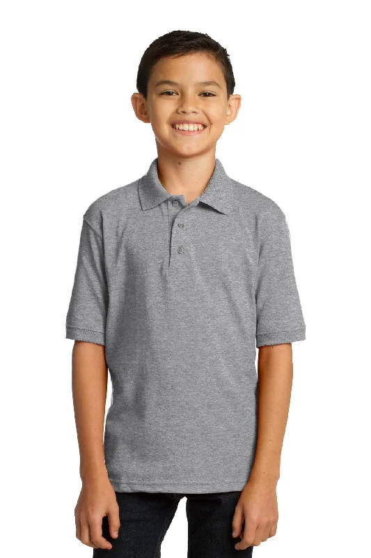 Port & Company Youth Core Blend Jersey Knit Polo. KP55Y Patterned Jersey Tee