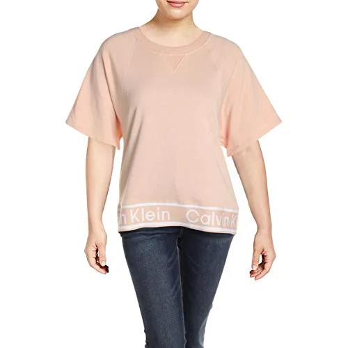Calvin Klein Womens Logo Basic T-Shirt Front Pockets Side Pockets Patch Pockets