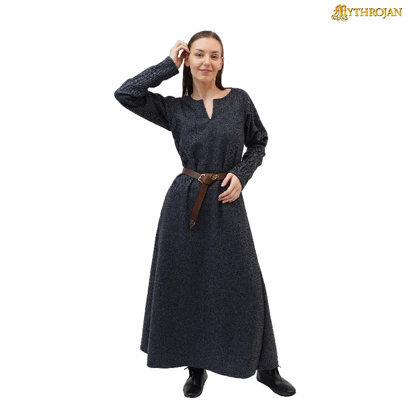 "Astrid" Viking Woolen Dress in historical Diamond Twill wool : Ideal for Viking, Anglo-Saxon & Early Medieval Events, LARP, SCA & Reenactment