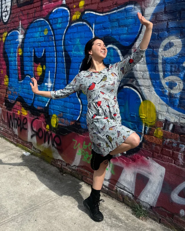 Bird Print Tunic Dress