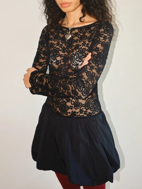 Hazel Lace Dress - Licorice Lace