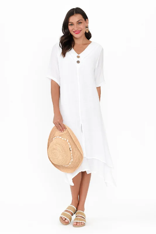 Nala White Layers Dress