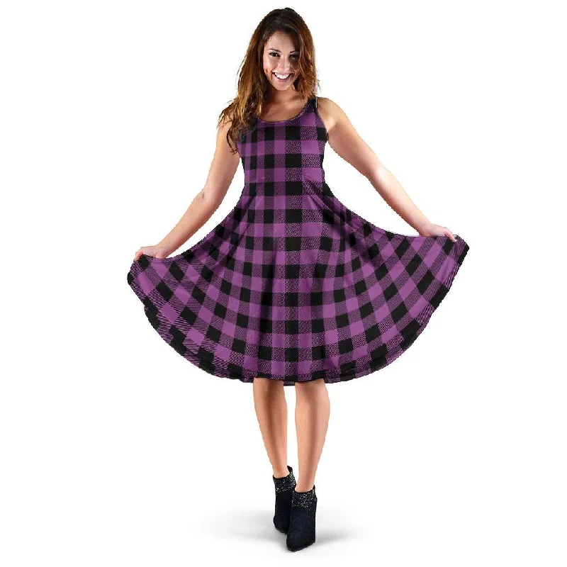 Purple Plaid Dress