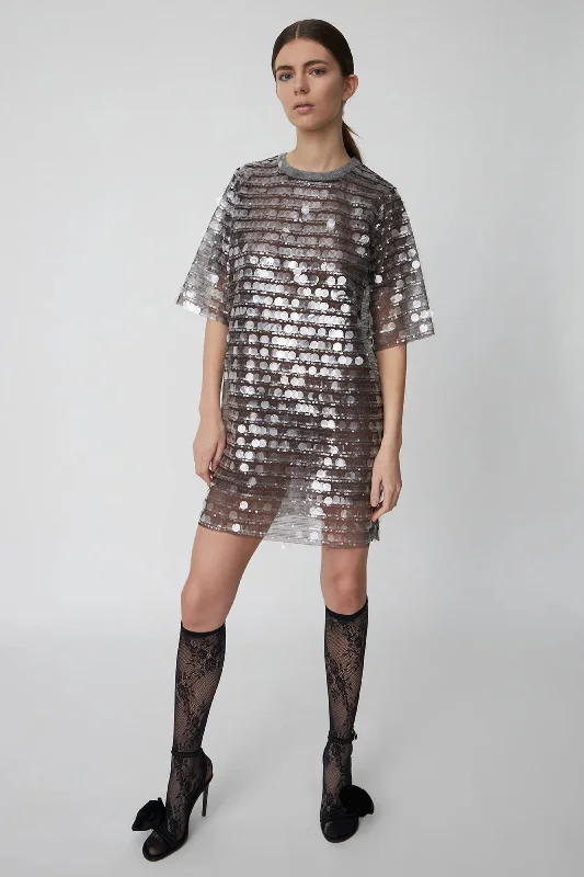 Sheer Sequins Dress