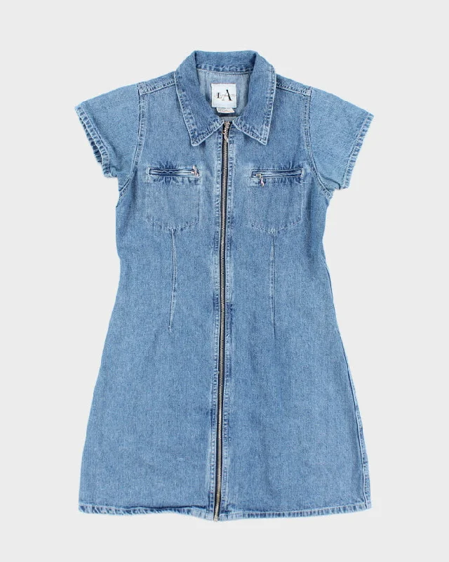 Vintage 90s Denim Zip-Up dress - s