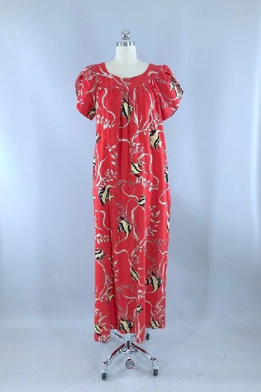 Vintage Angelfish Hilo Hattie Hawaiian Dress