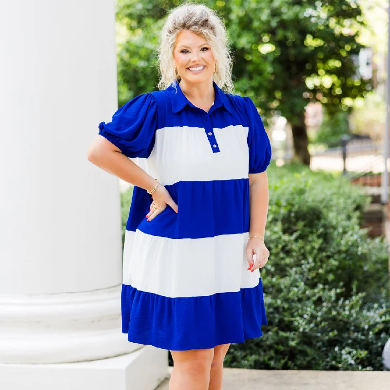 We Are The Champions Dress, Royal Blue