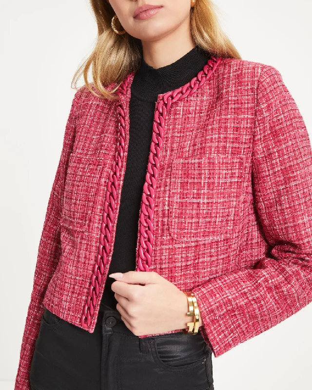 Be Bold Tweed Chain Blazer Women's Elegant Suit