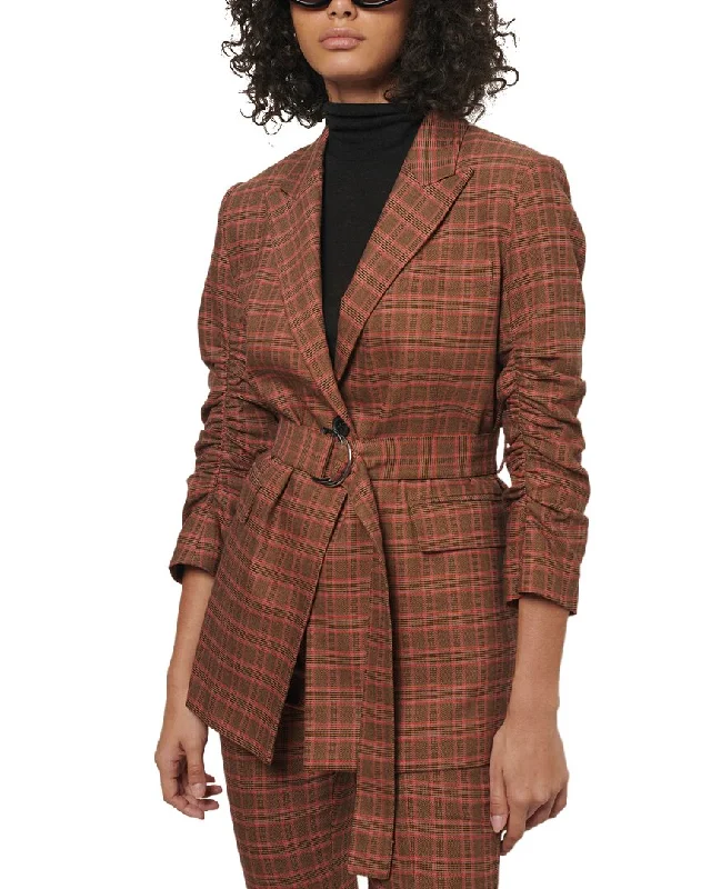 Derek Lam 10 Crosby Harrison Gathered Sleeve Blazer Women's Banquet Suit