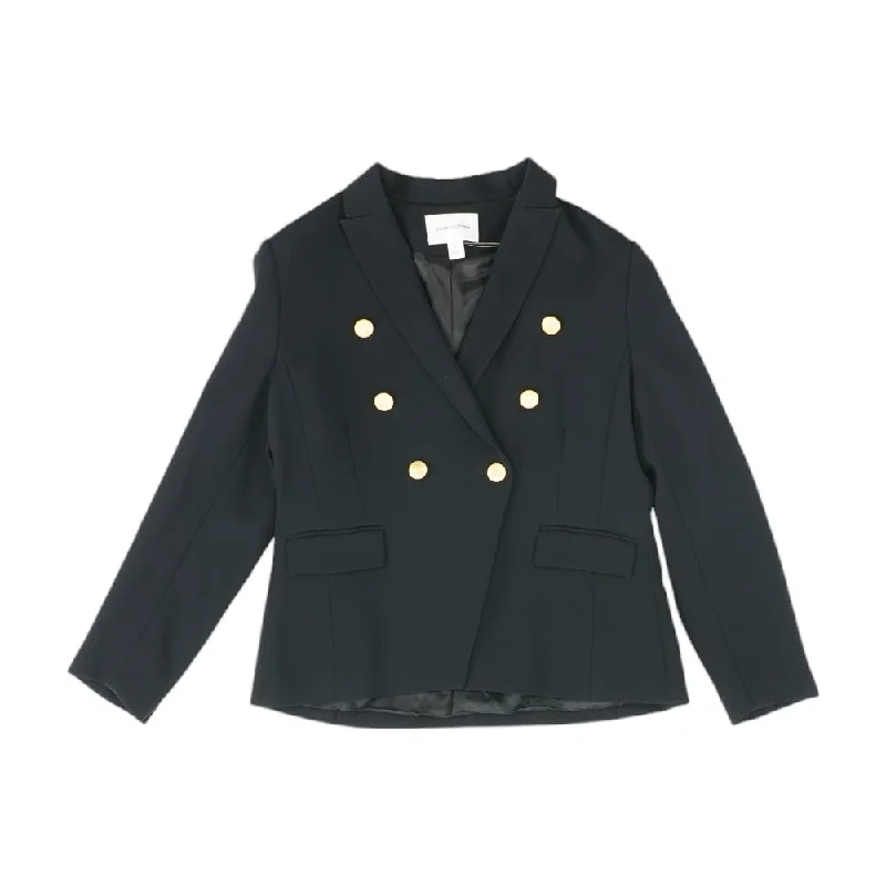 Black Solid Blazer Women's Premium Blazer