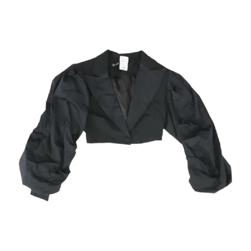 Black Solid Blazer Women's Professional Jacket