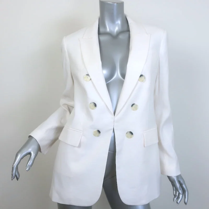Veronica Beard Bexley Dickey Jacket Off White Size 6 Double Breasted Blazer NEW Women's Stripe Blazer