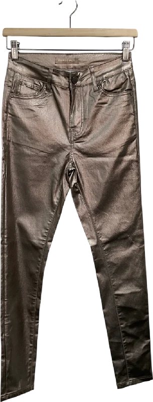 Ana & Lucy Metallic Coated Skinny Trousers UK 8 Trousers Palazzo Wide Leg