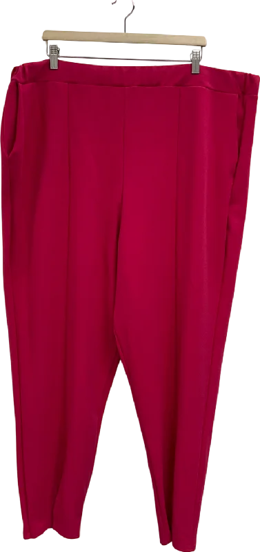 M&S Limited Collection Hot Pink Plus Size Trousers UK 28 Trousers Capri Summer